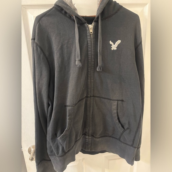 American Eagle Outfitters Other - Y2K American Eagle Blue Zip-Up Hoodie with Logo‎